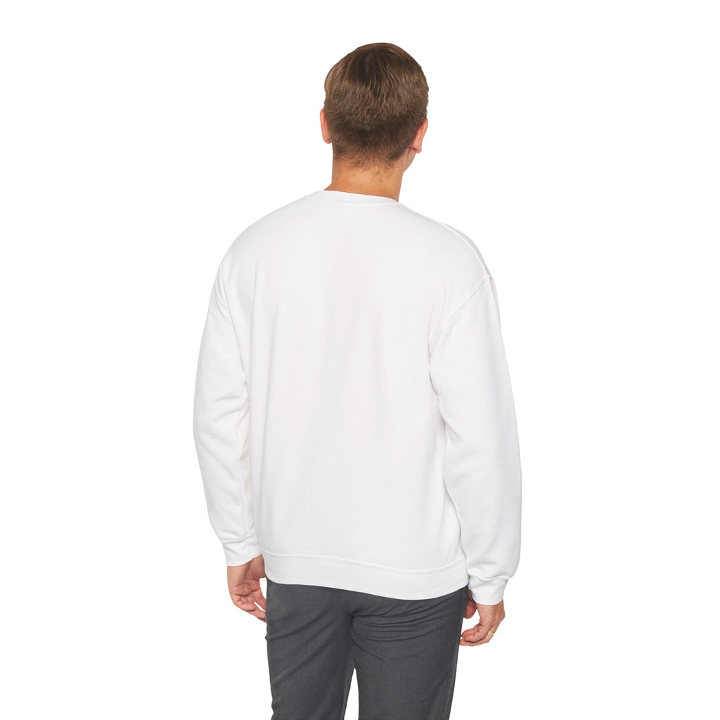 'Heartbeat Cross' Heavyweight Crewneck — Galatians 2:20 (KJV)