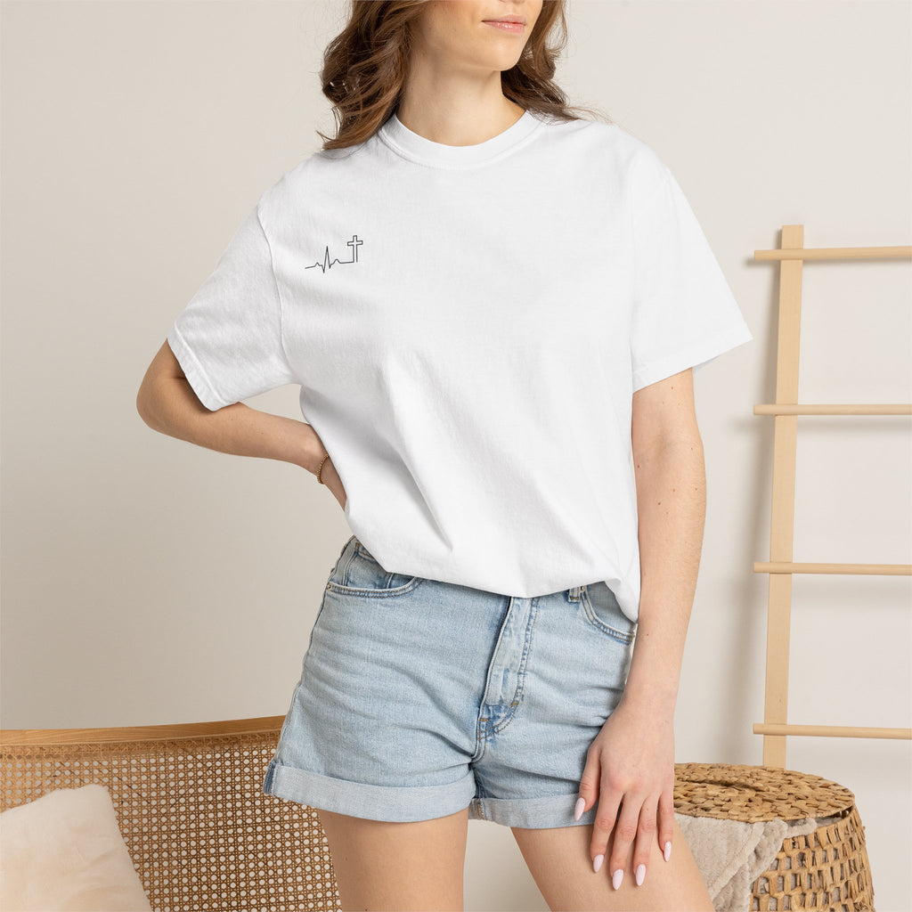 The Lord Is My Shepherd Psalm 23:1 Christian garment-dyed tee, color shown — Hallowed Supply Co.