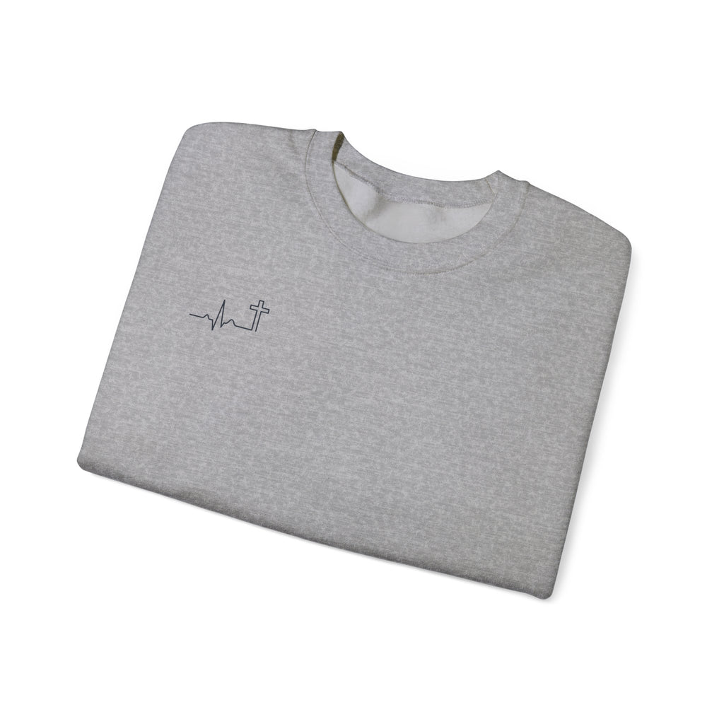 Do Not Be Afraid Joshua 1:9 Christian crewneck sweatshirt, garment color shown — Hallowed Supply Co.