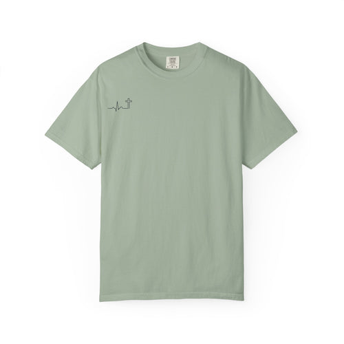 'Do Not Be Afraid' tee back — Joshua 1:9, 'Be strong and of a good courage; be not afraid'
