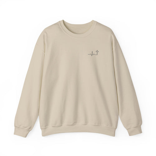 Do Not Be Afraid Christian crewneck, sand, Joshua 1:9 (KJV) – Hallowed Supply Co.