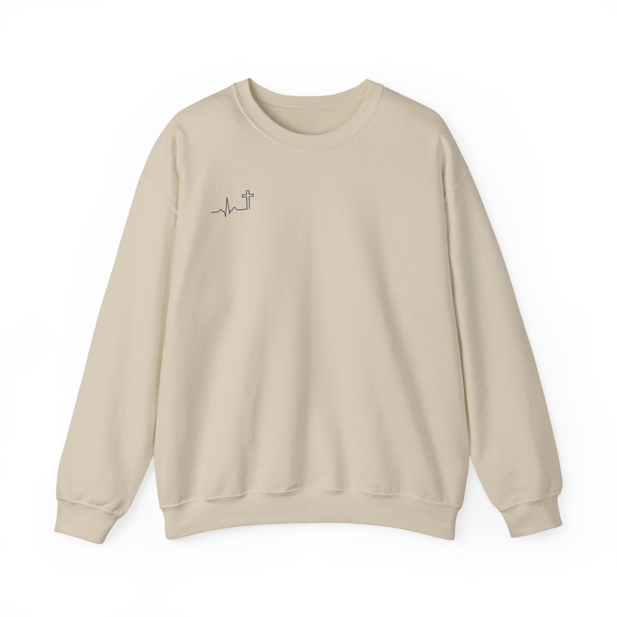 Do Not Be Afraid Joshua 1:9 Christian crewneck sweatshirt, garment color shown — Hallowed Supply Co.