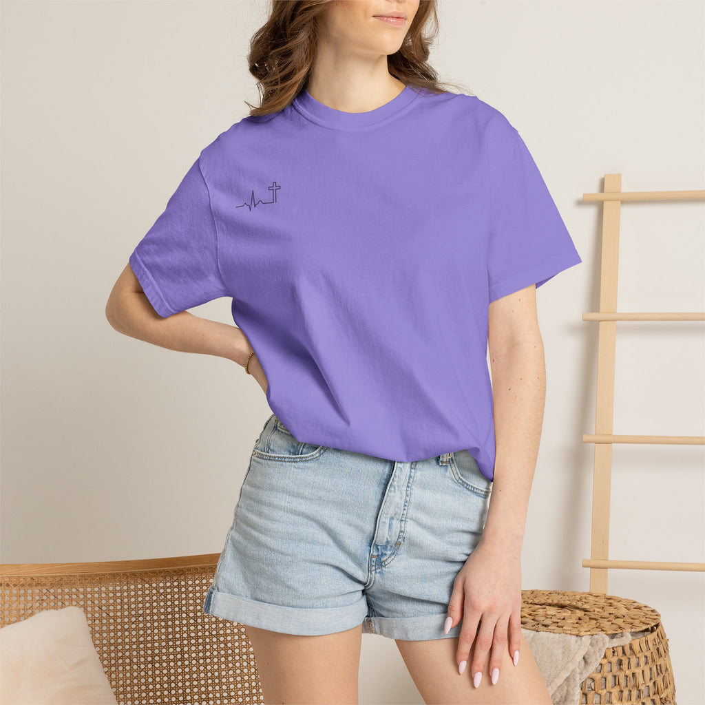 The Lord Is My Shepherd Psalm 23:1 Christian garment-dyed tee, color shown — Hallowed Supply Co.