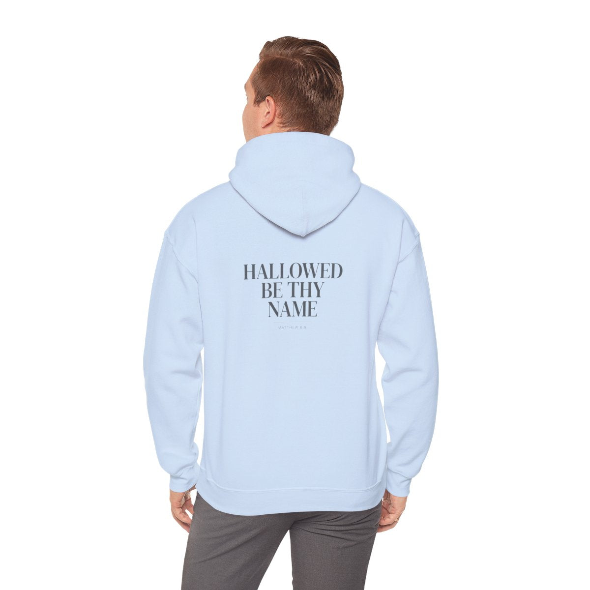 'Hallowed Be Thy Name' Heavyweight Hoodie — Matthew 6:9 (KJV)