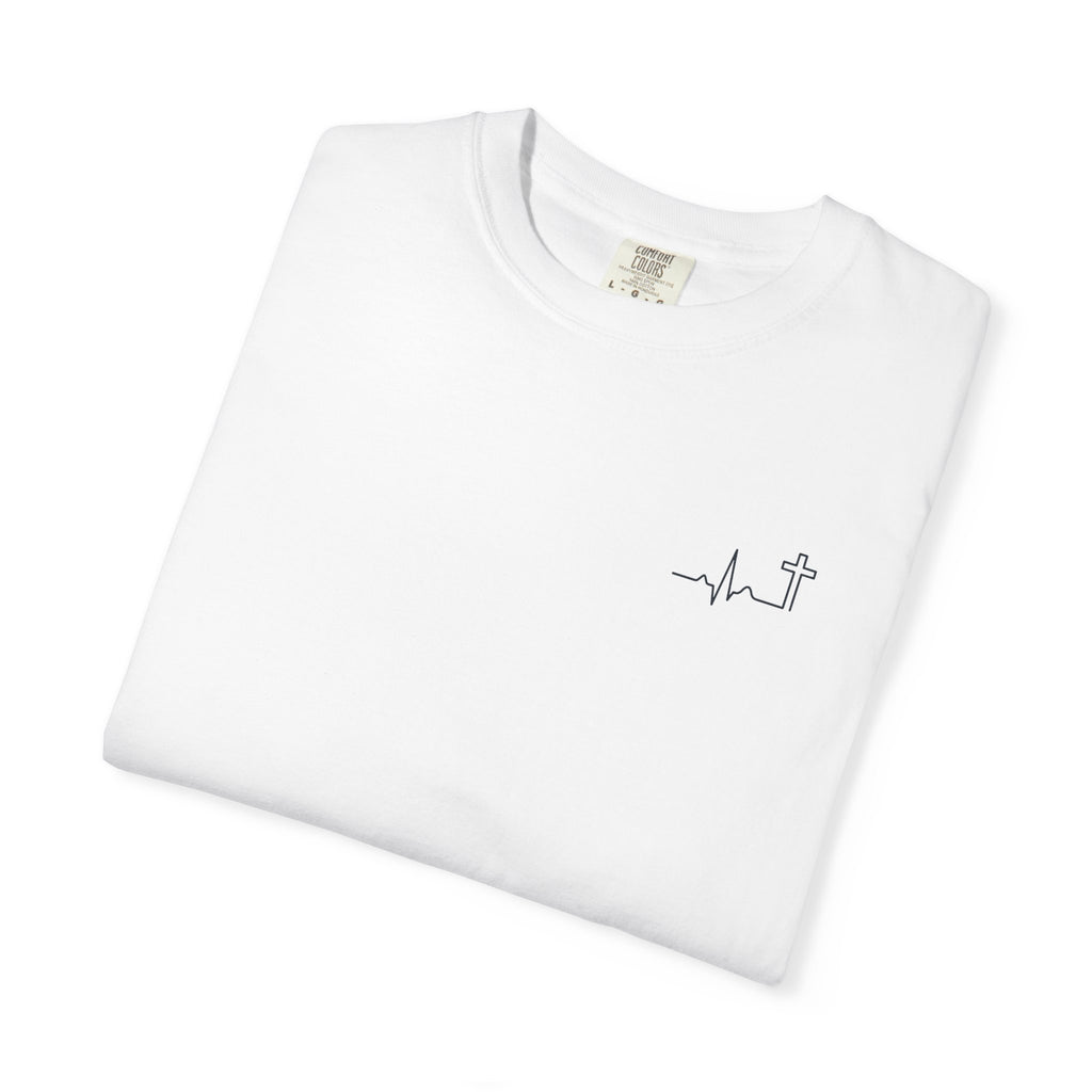 Heartbeat Cross Galatians 2:20 garment-dyed t-shirt – Hallowed Supply Co.