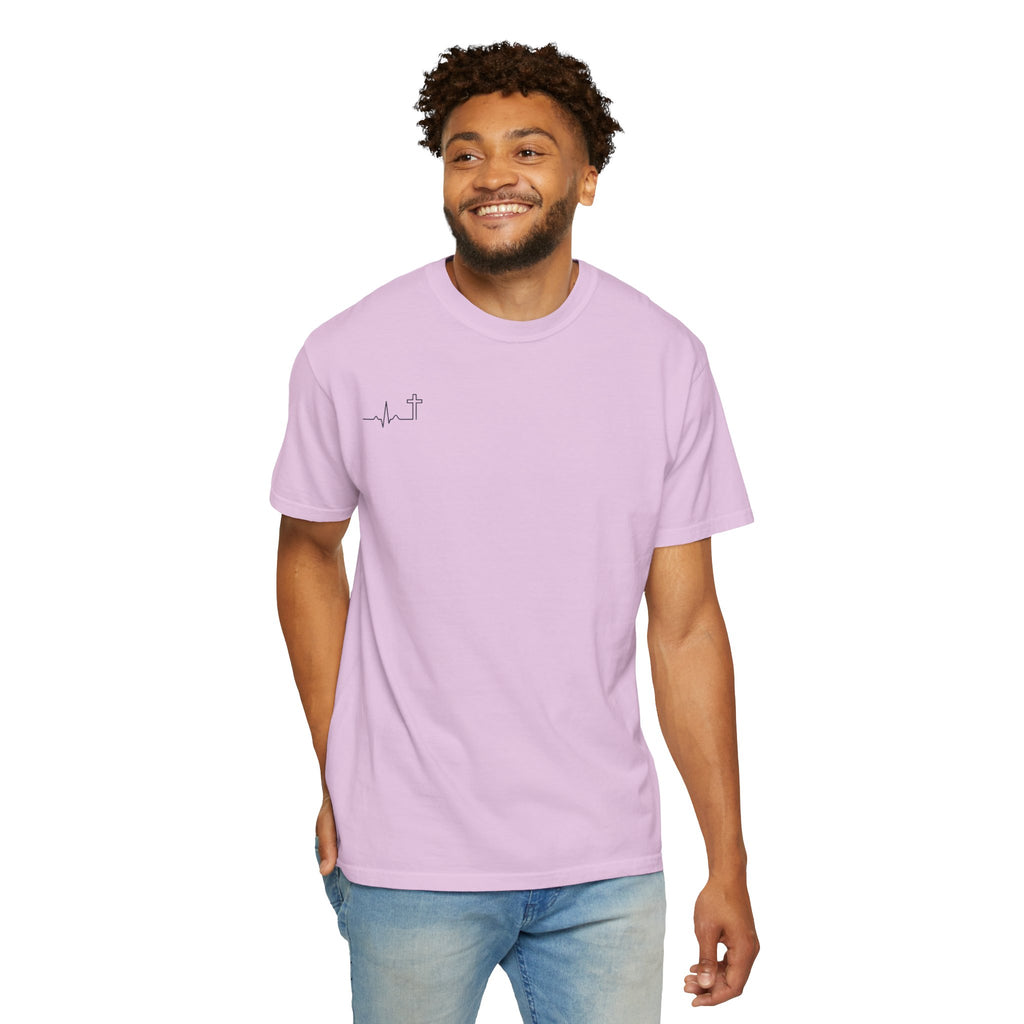 'He Began A Good Work' Garment-Dyed Tee — Philippians 1:6 (KJV)