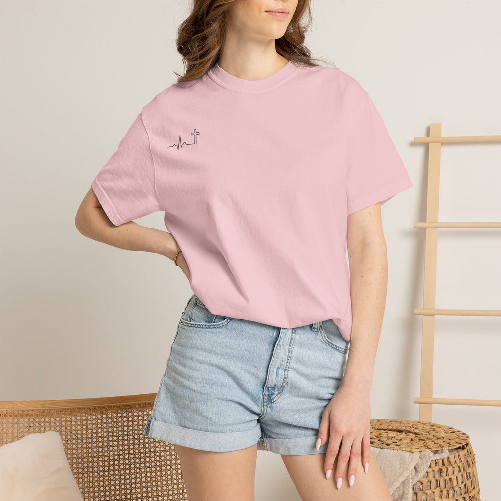 The Lord Is My Shepherd Psalm 23:1 Christian garment-dyed tee, color shown — Hallowed Supply Co.