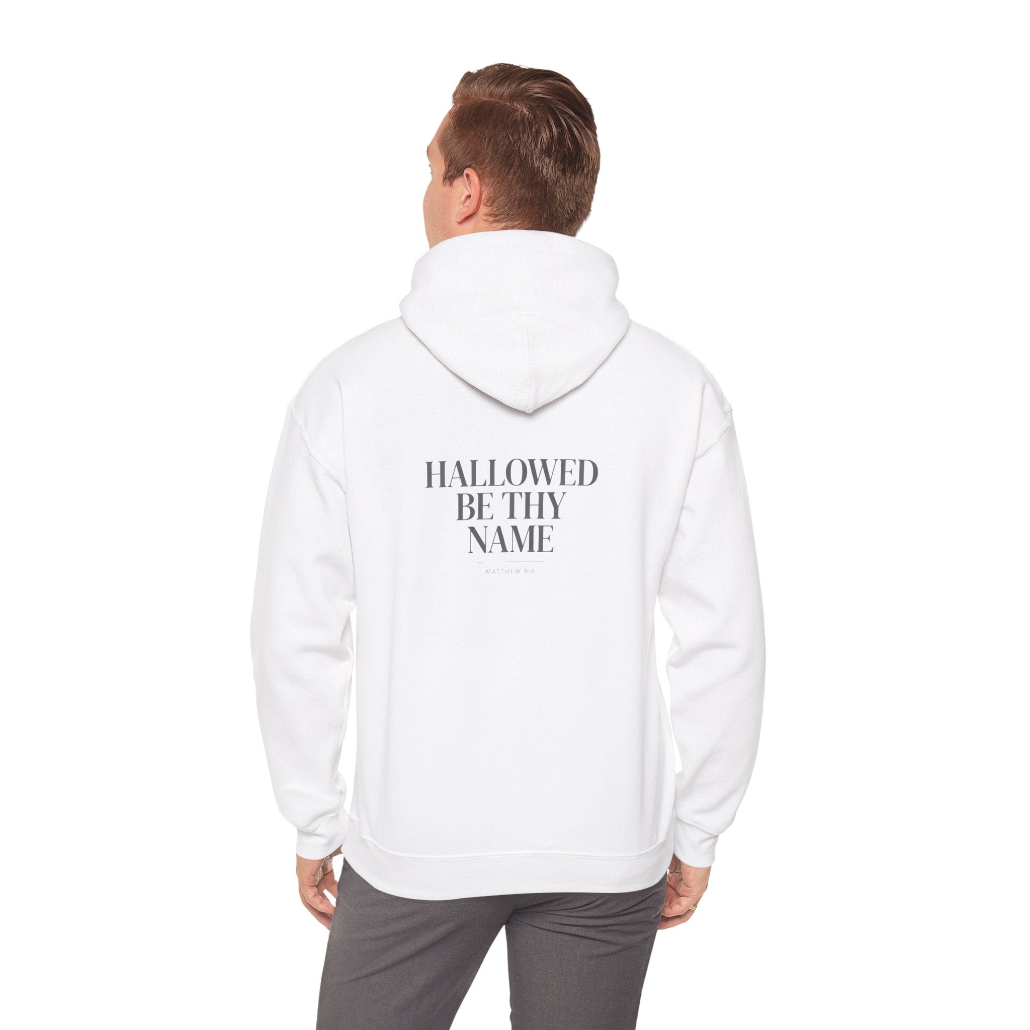 'Hallowed Be Thy Name' Heavyweight Hoodie — Matthew 6:9 (KJV)