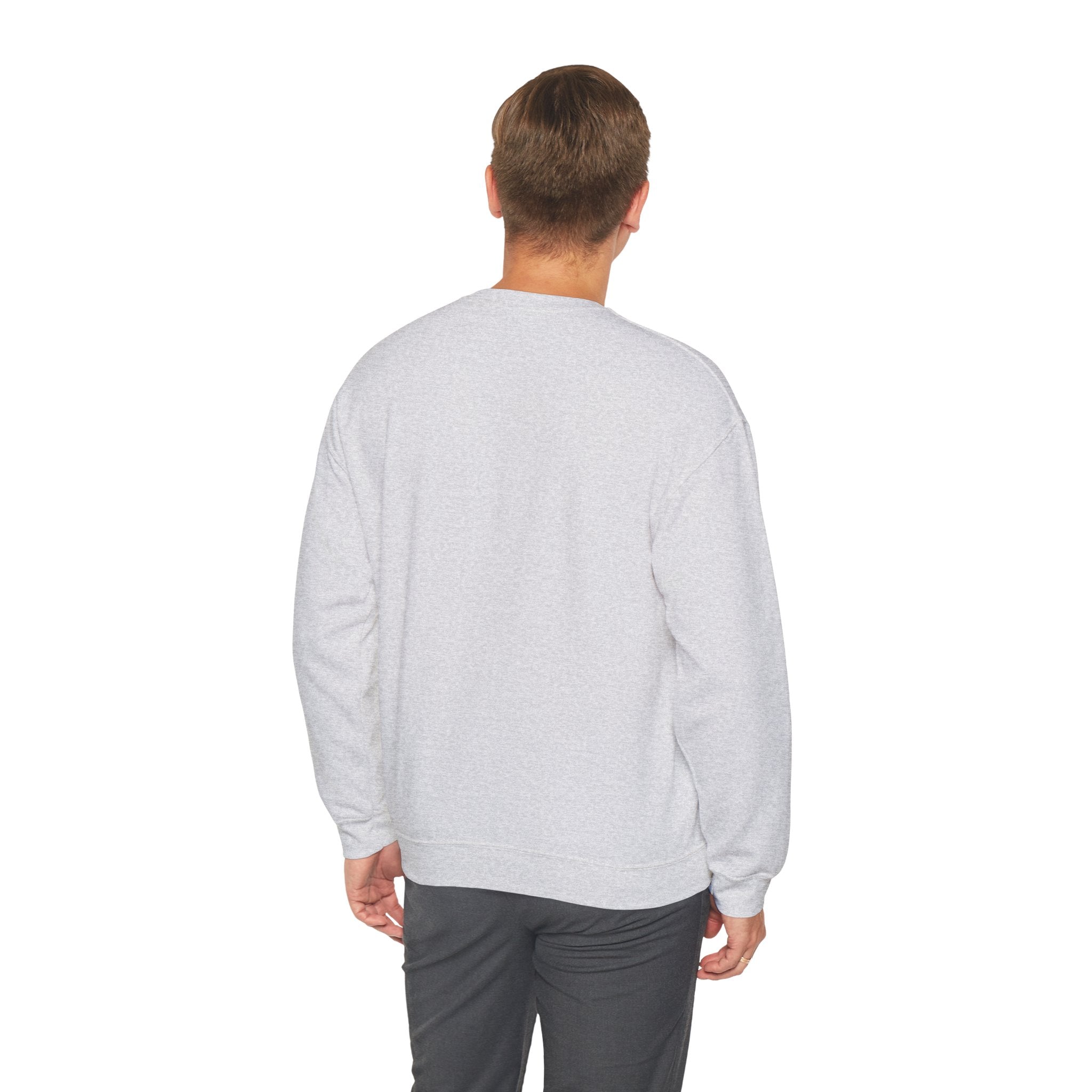 'Heartbeat Cross' Heavyweight Crewneck — Galatians 2:20 (KJV)