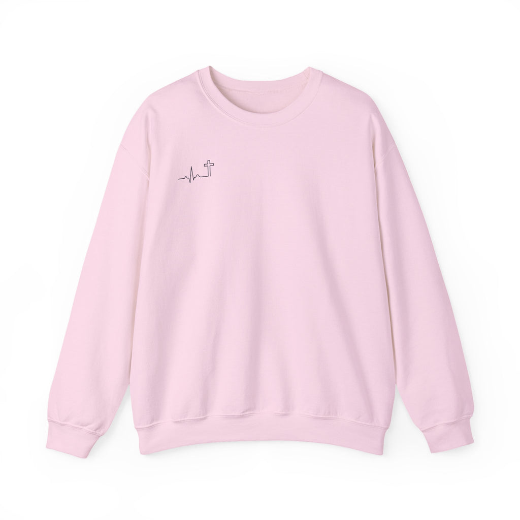 Do Not Be Afraid Joshua 1:9 Christian crewneck sweatshirt, garment color shown — Hallowed Supply Co.