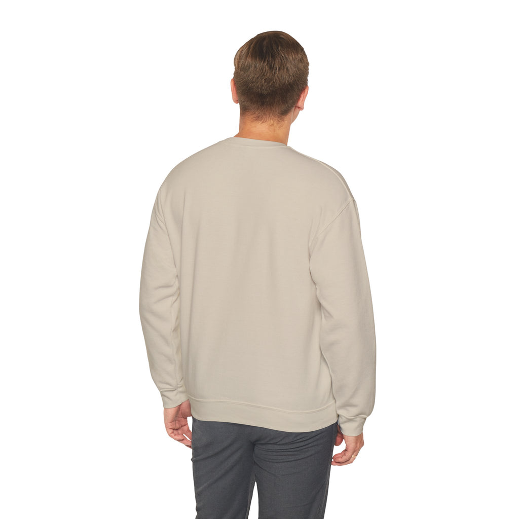'Heartbeat Cross' Heavyweight Crewneck — Galatians 2:20 (KJV)