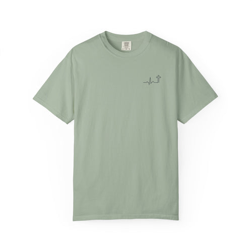 Do Not Be Afraid garment-dyed Christian t-shirt, bay blue, Joshua 1:9 (KJV) – Hallowed Supply Co.