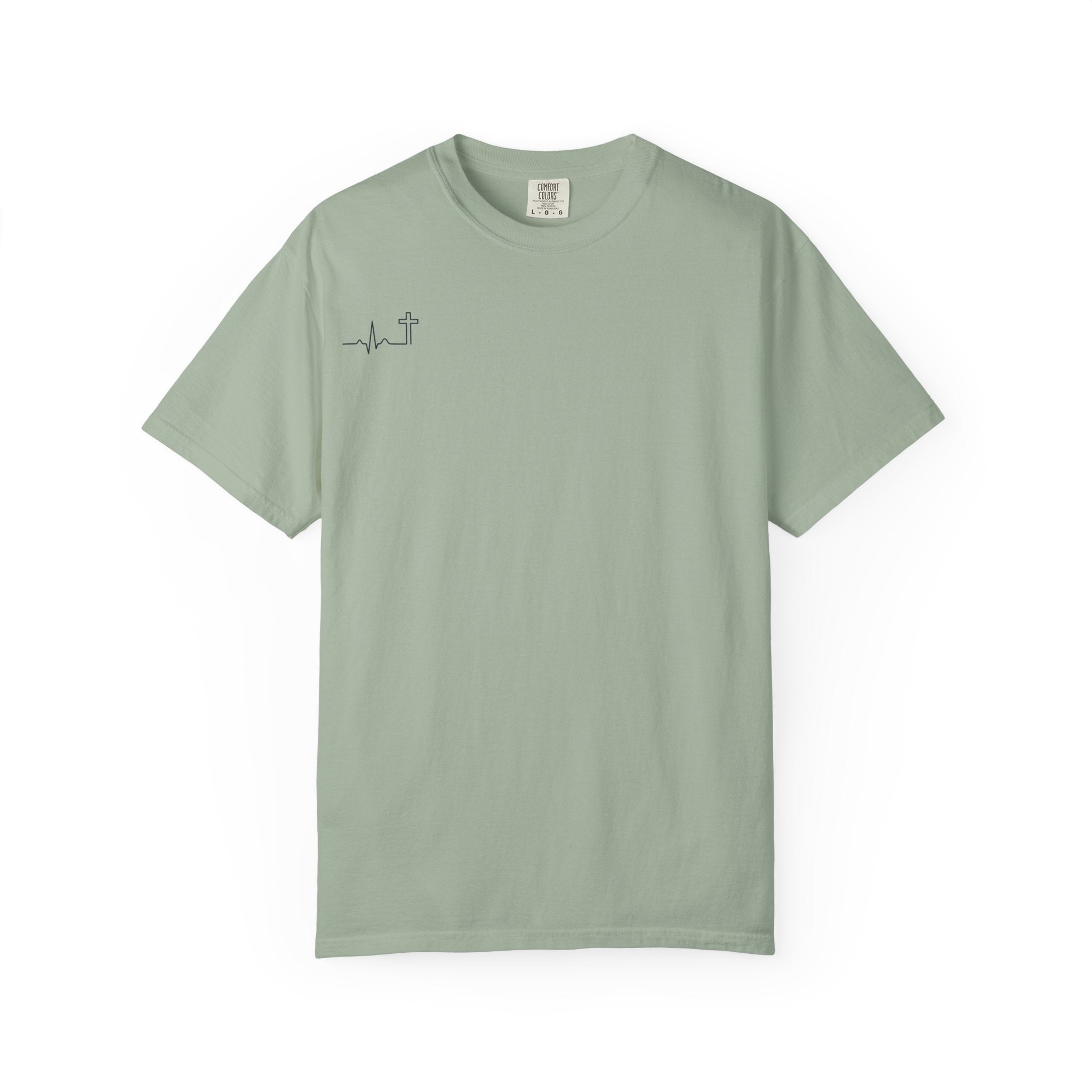 The Lord Is My Shepherd Psalm 23:1 Christian garment-dyed tee, color shown — Hallowed Supply Co.